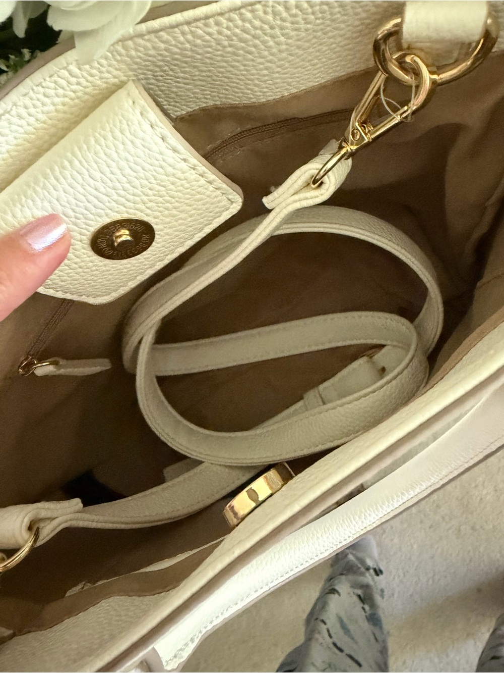 Nanette Lepore Pebbled Leather Tote Bag - Picture 2 of 3